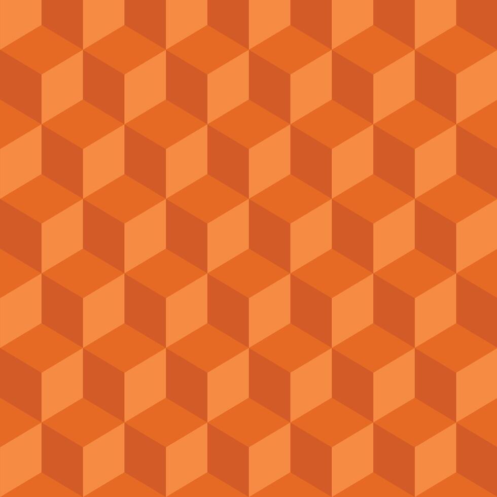 A orange coloured cube background vector