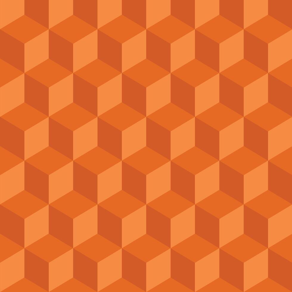 A orange coloured cube background vector