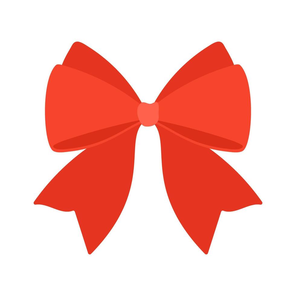 red ribbon bow vector