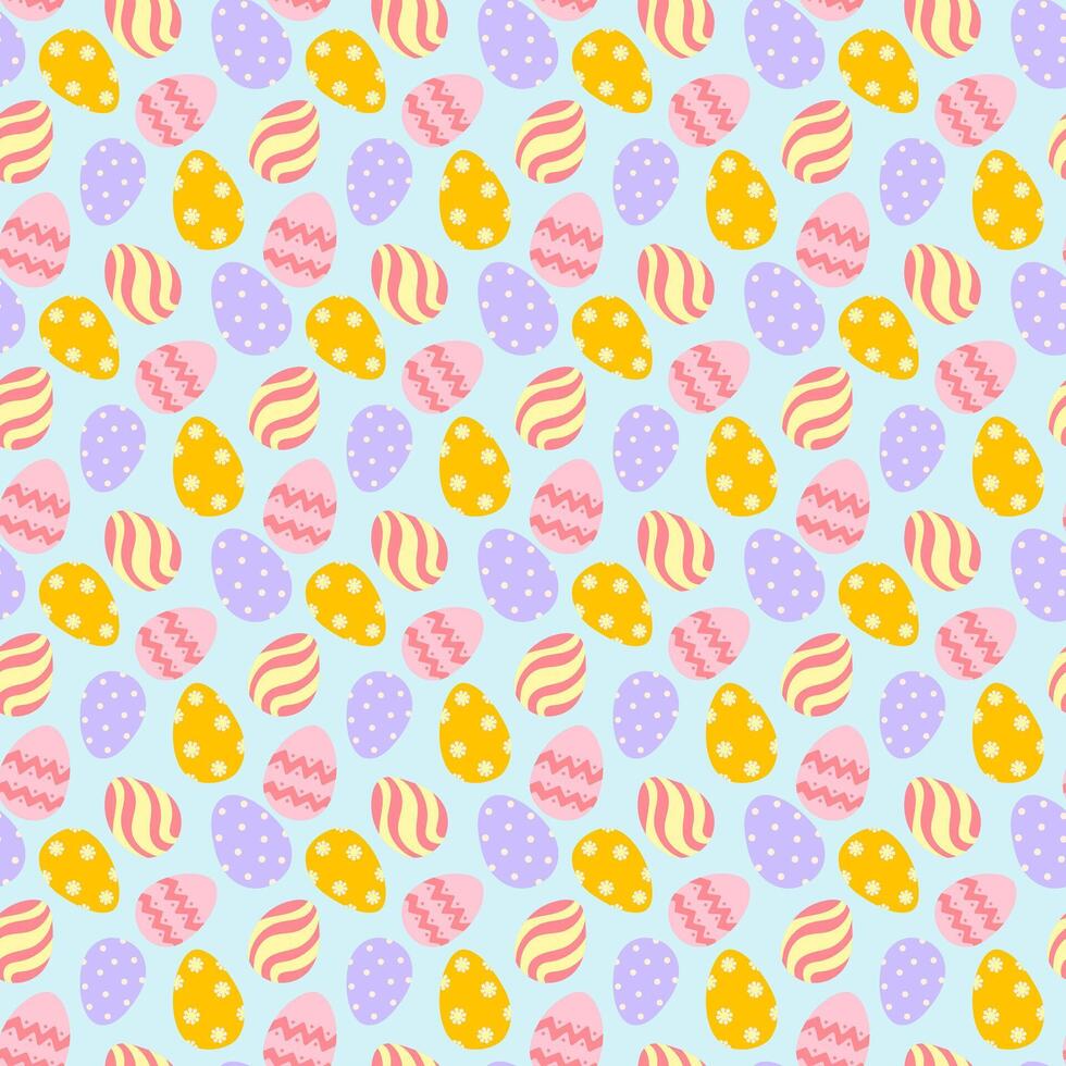Seamless pattern with easter eggs vector