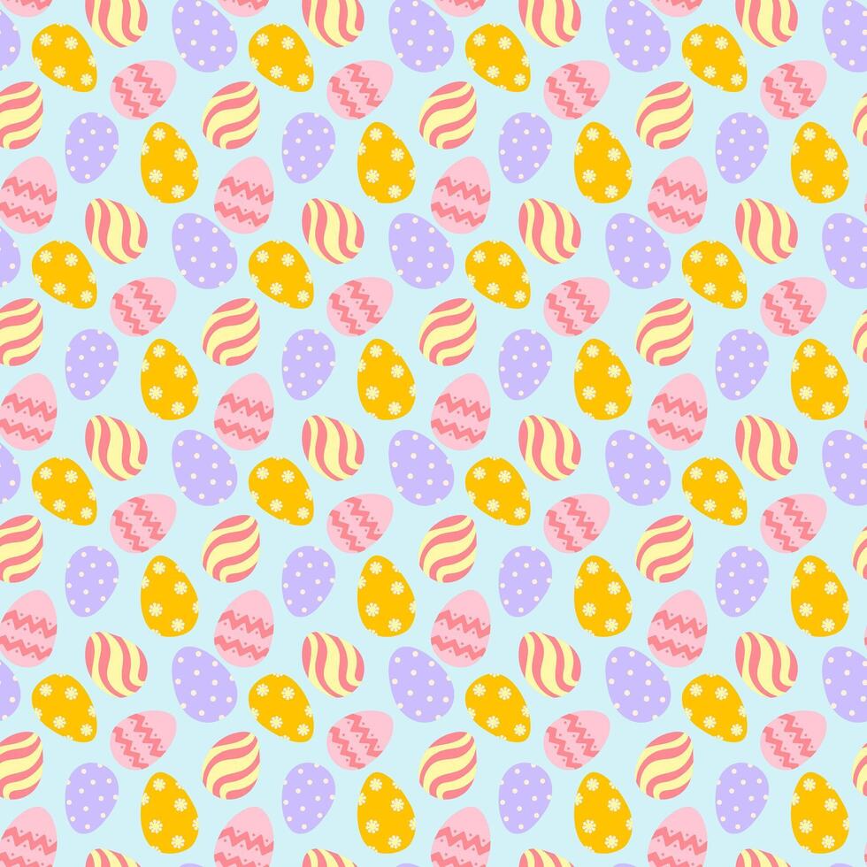 Seamless pattern with easter eggs vector