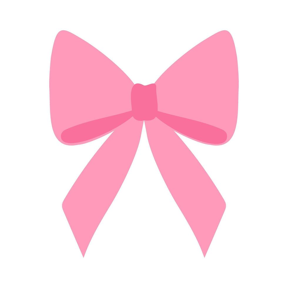 pink bow isolated on white vector