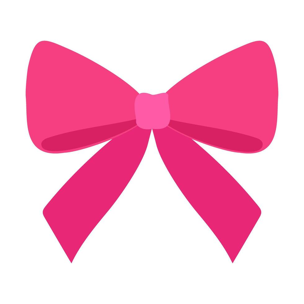 pink ribbon bow isolated vector