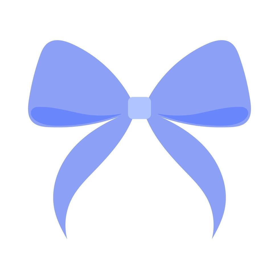 blue ribbon bow vector
