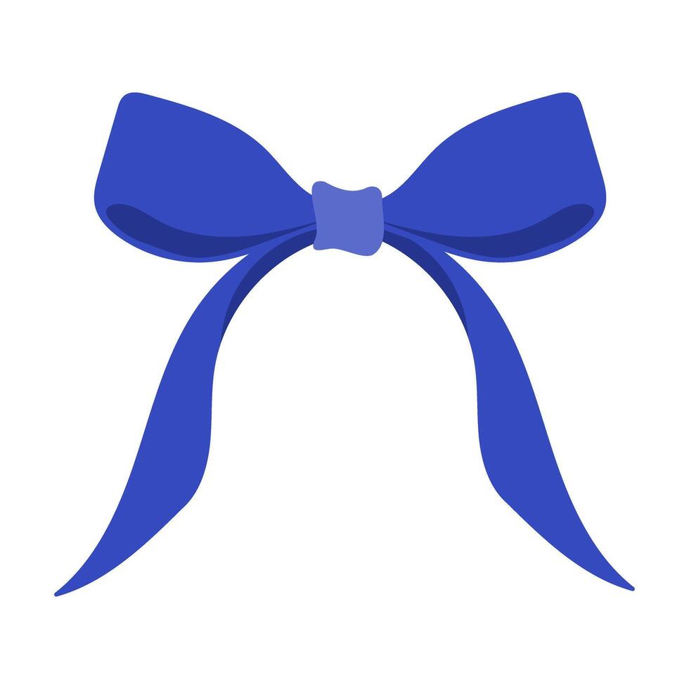 blue bow isolated on white vector