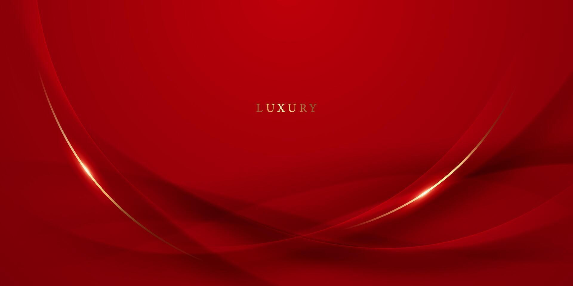 Abstract background design modern red and gold geometric elements vector illustration