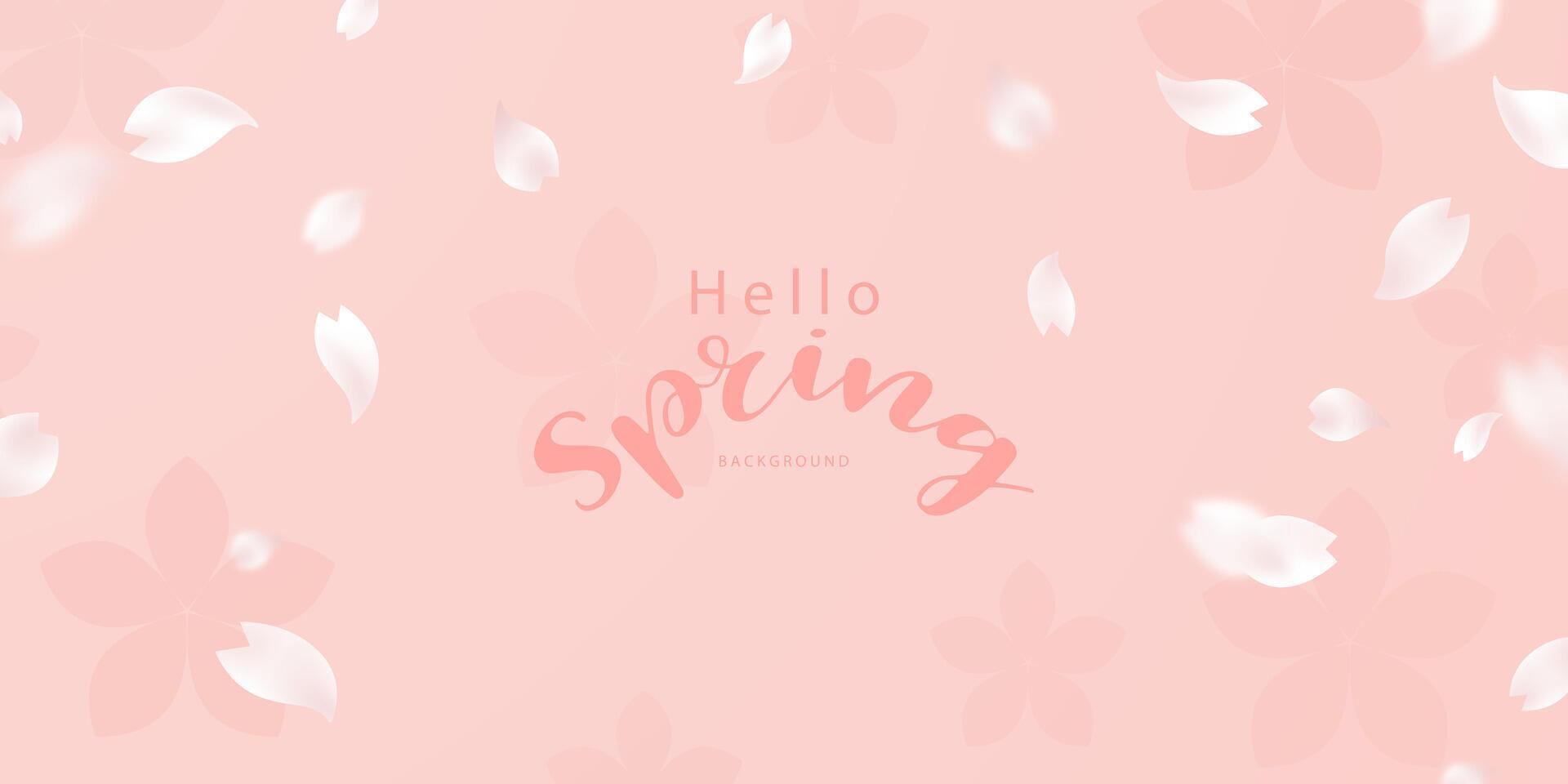 spring banner template cherry blossom vector illustration design