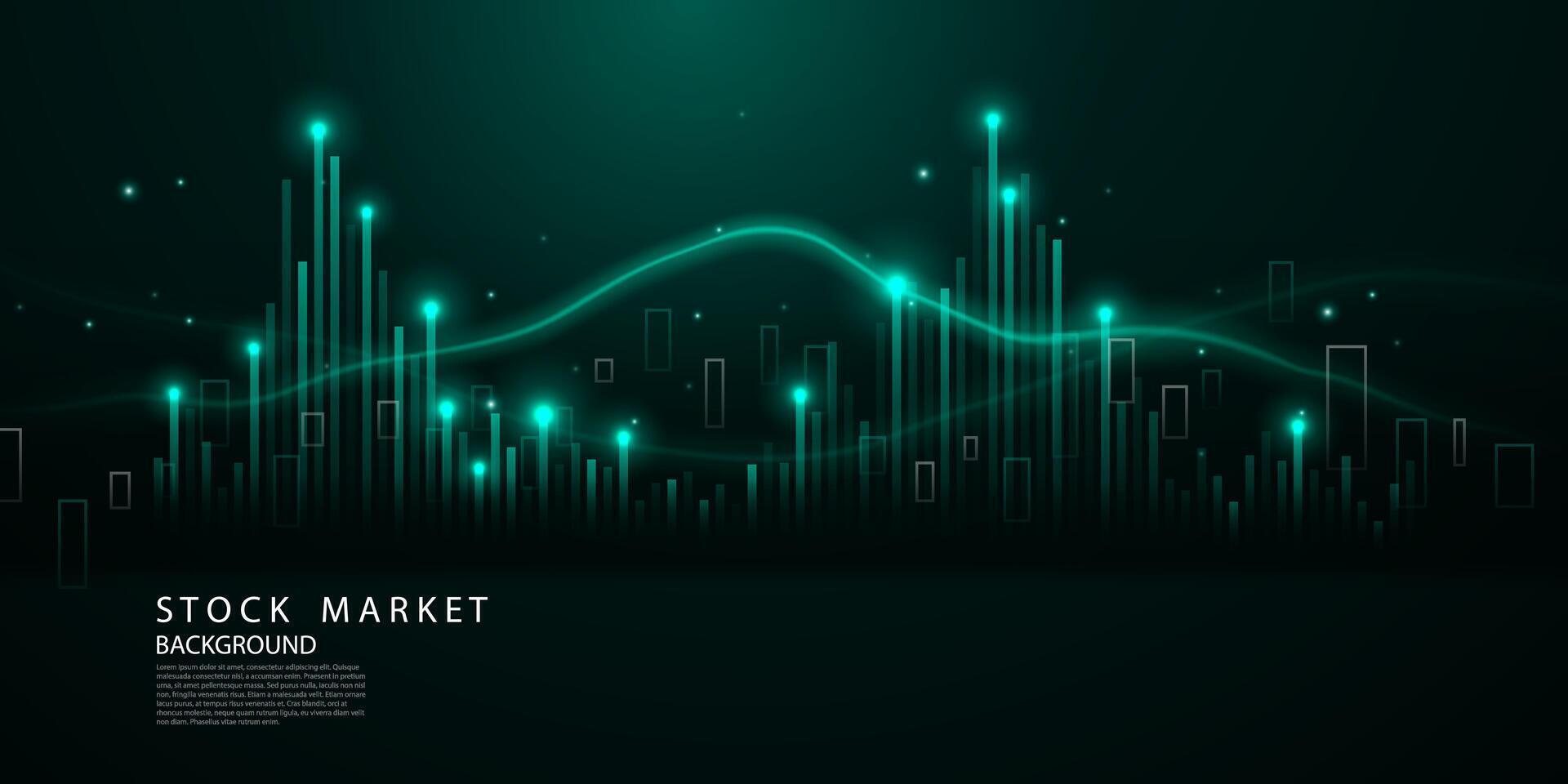 business vector illustration design Stock market charts or Forex trading charts for business and finance ideas.