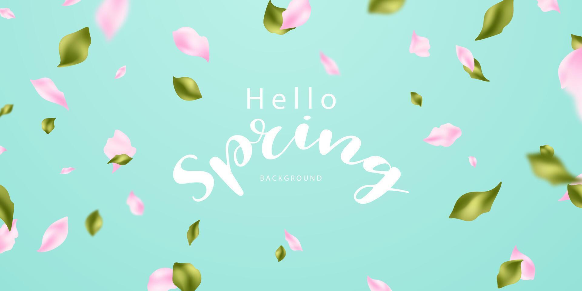Cherry blossom vector illustration design spring background