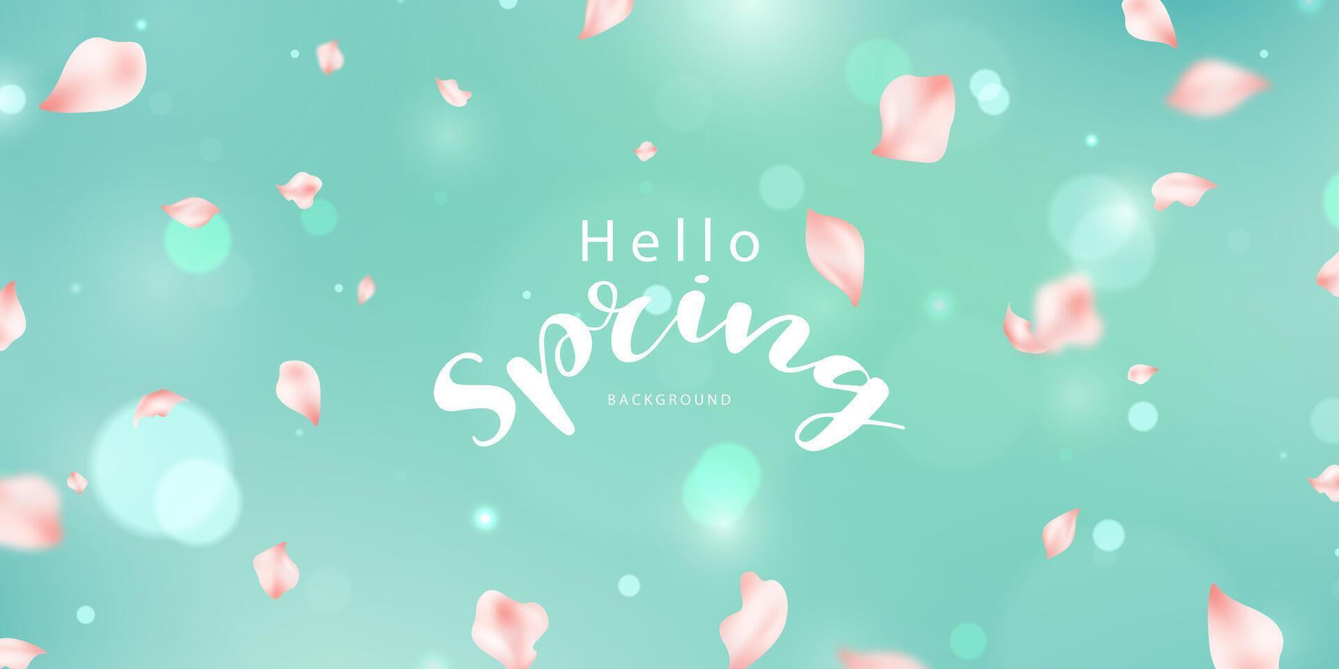 Cherry blossom vector illustration design spring background