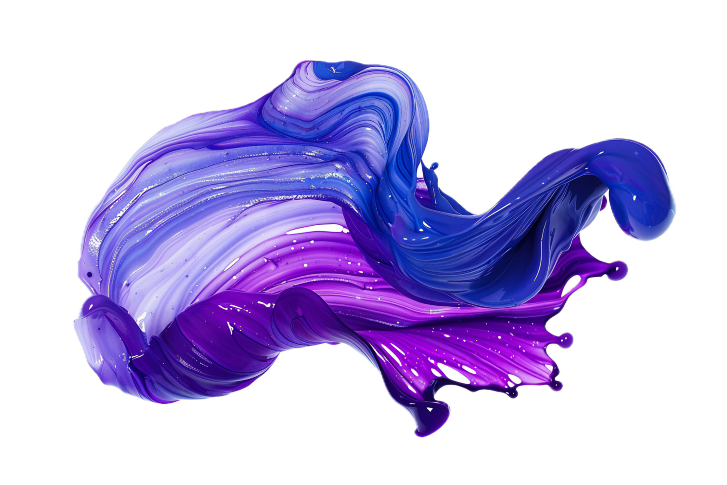 AI generated Vibrant Blue and Purple Paint Splash png