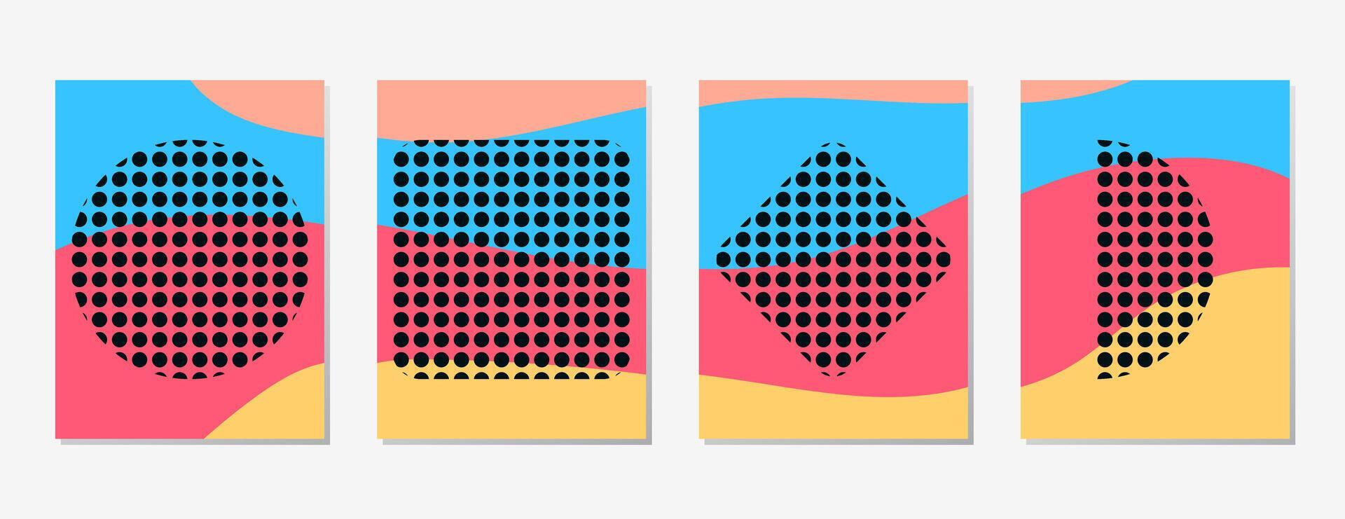 SET BACKGROUND SIMPLE DECORATIVE ILLUSTRATION ABSTRACT MINIMALIST