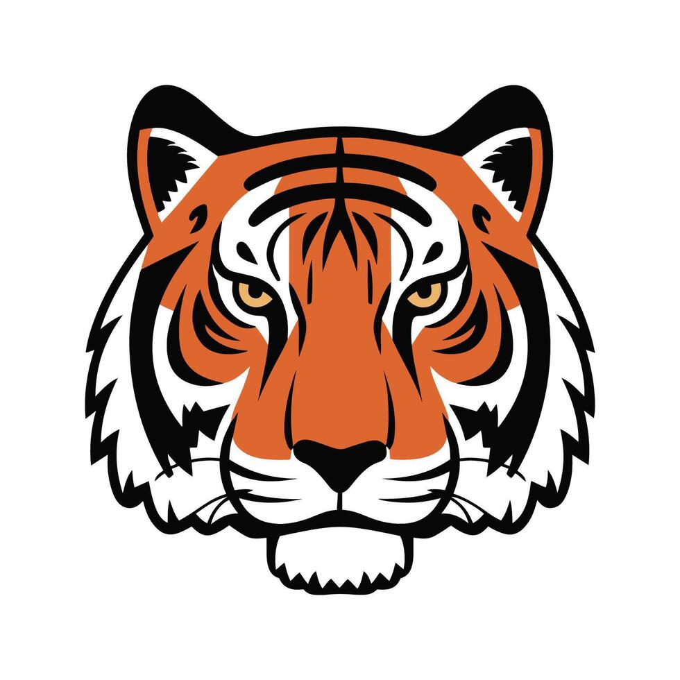 Hand drawn Tiger vector illustration and Logo