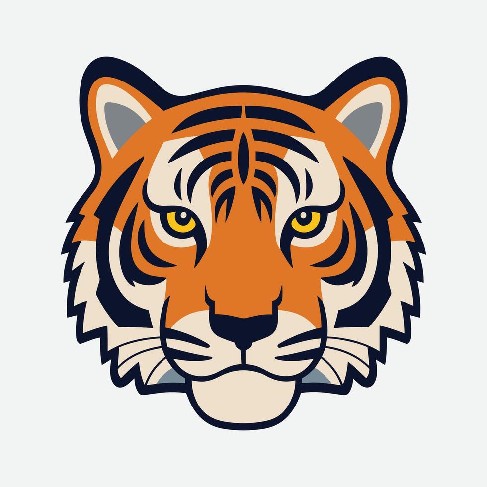 Hand drawn Tiger vector illustration and Logo