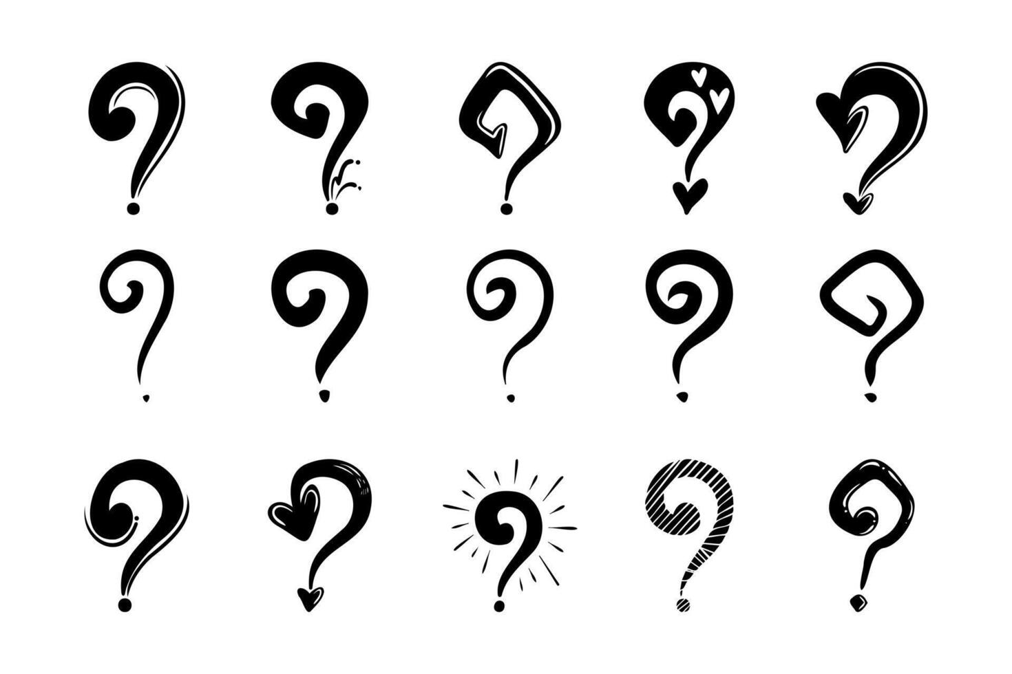 Doodle Question Mark, Sign and Symbol for Design, Presentation or Website elements. vector