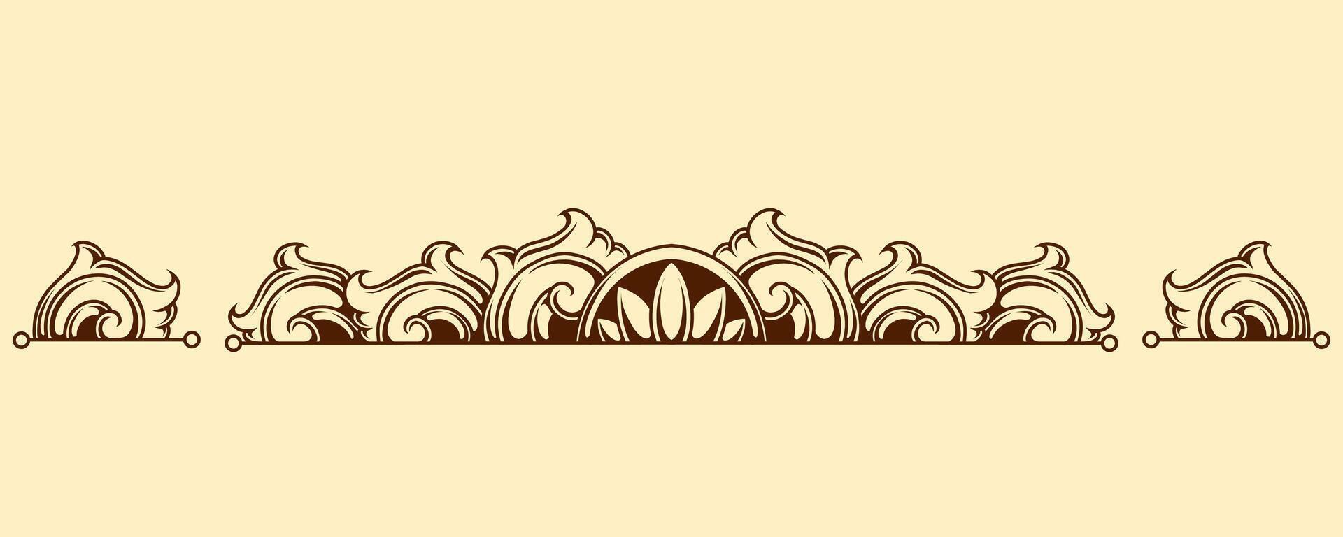 Classic vintage ornament frame vector