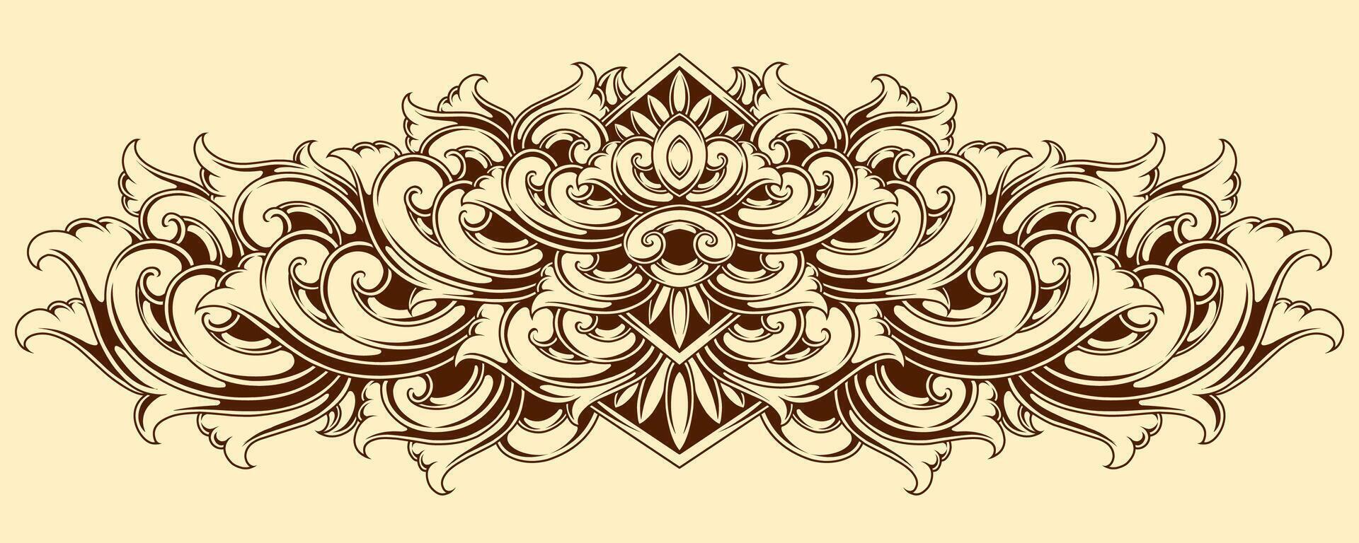 Free Classic vintage ornament frame vector