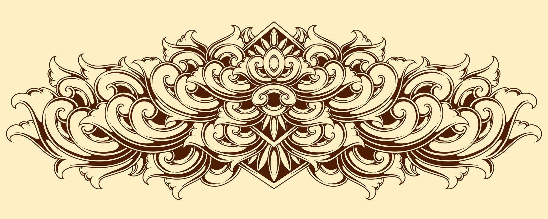 Free Classic vintage ornament frame vector