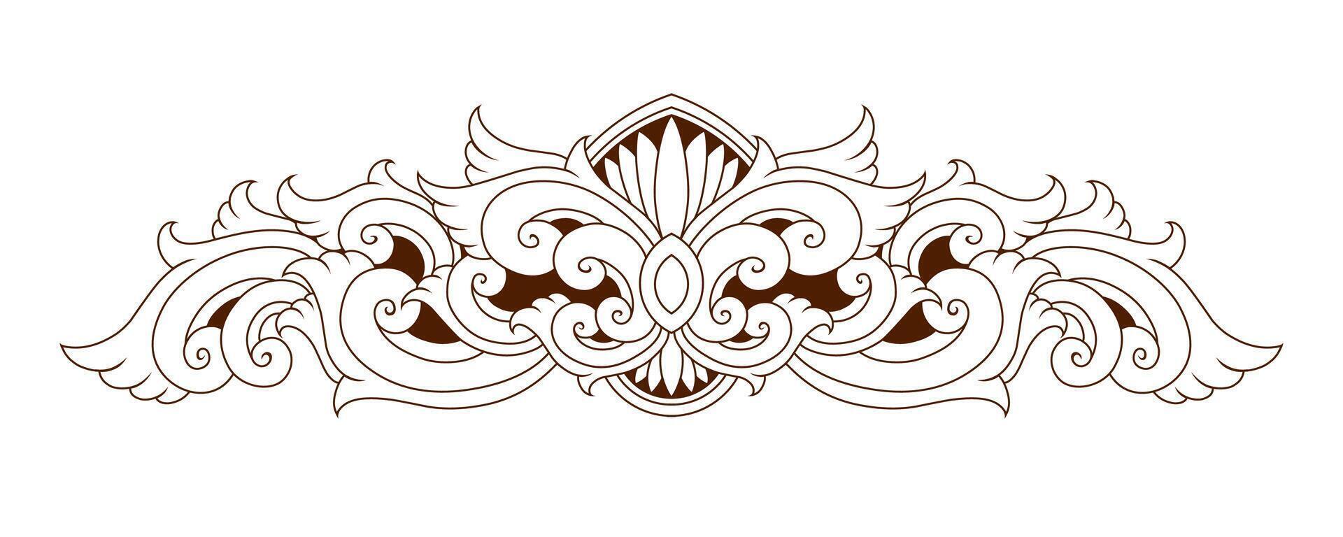 Classic style frame design with exquisite engraving and luxury vector