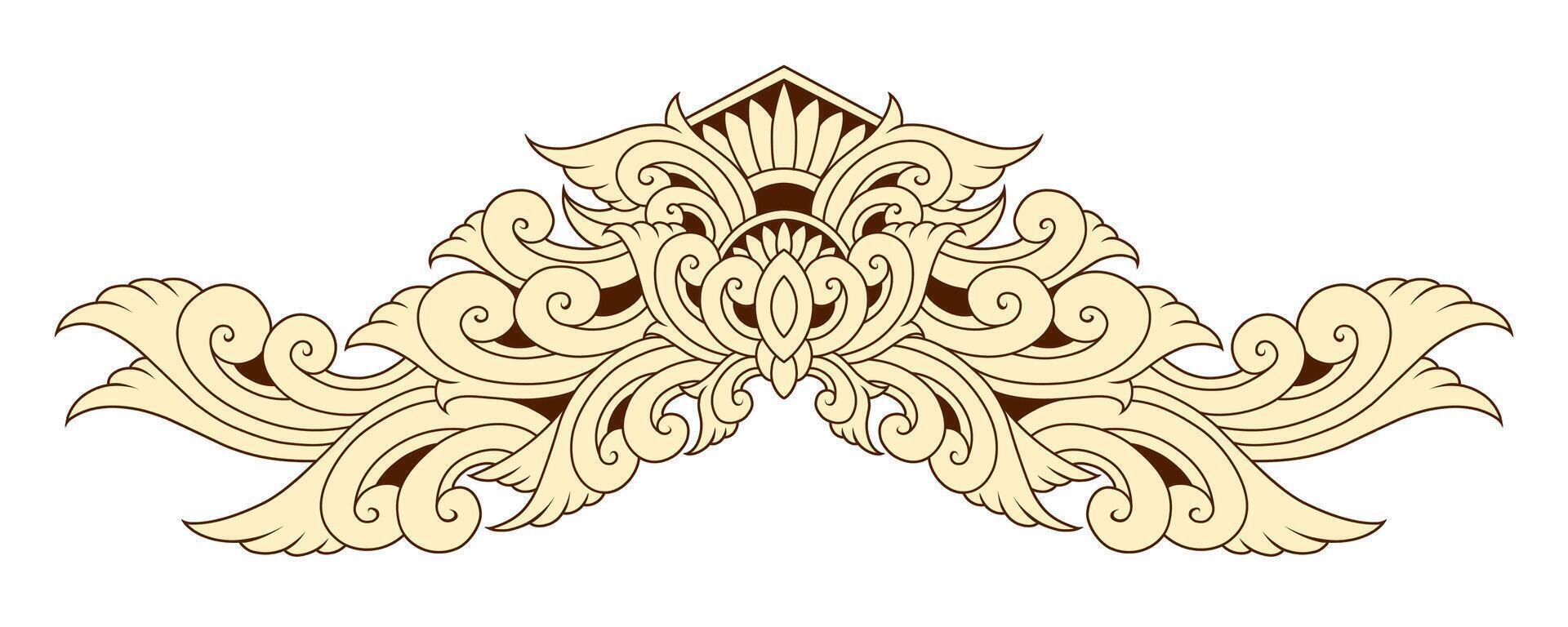 Classic style frame design with exquisite engraving and luxury vector
