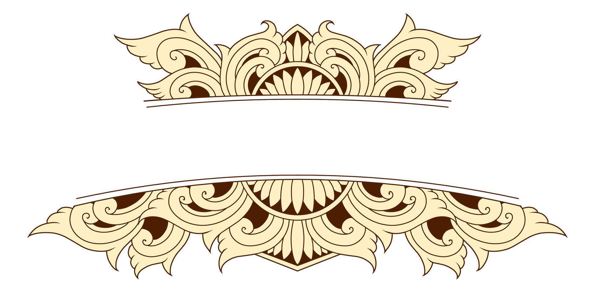 Classic style frame design with exquisite engraving and luxury vector