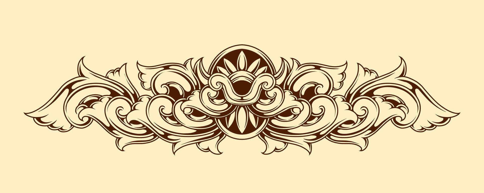 Free Classic vintage ornament frame vector