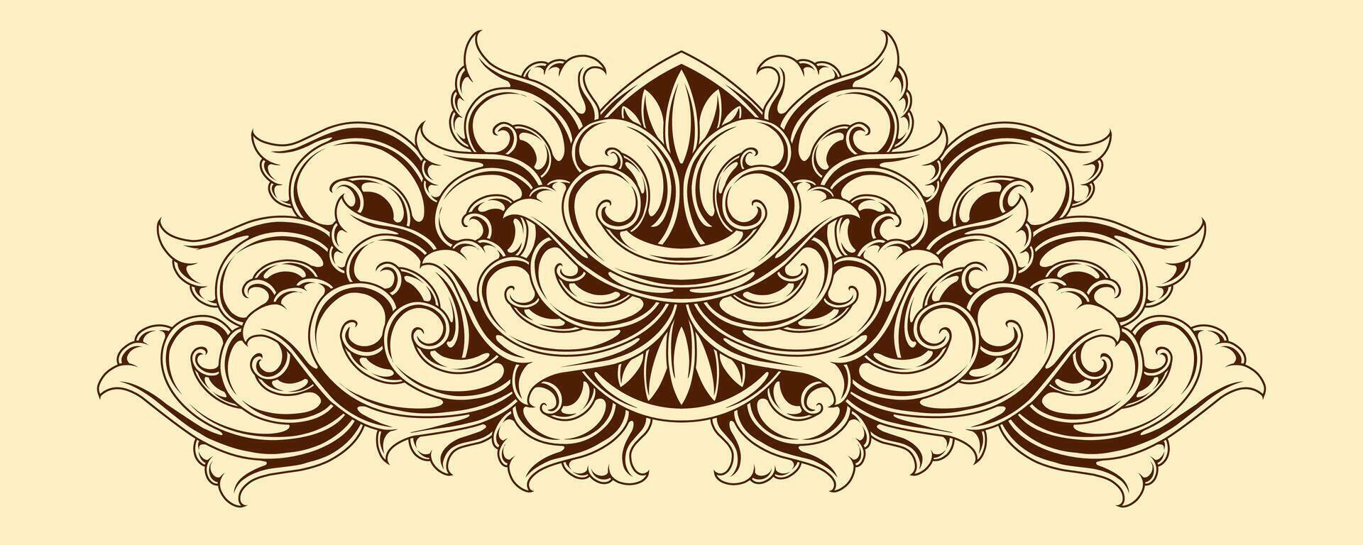 Free Classic vintage ornament frame vector