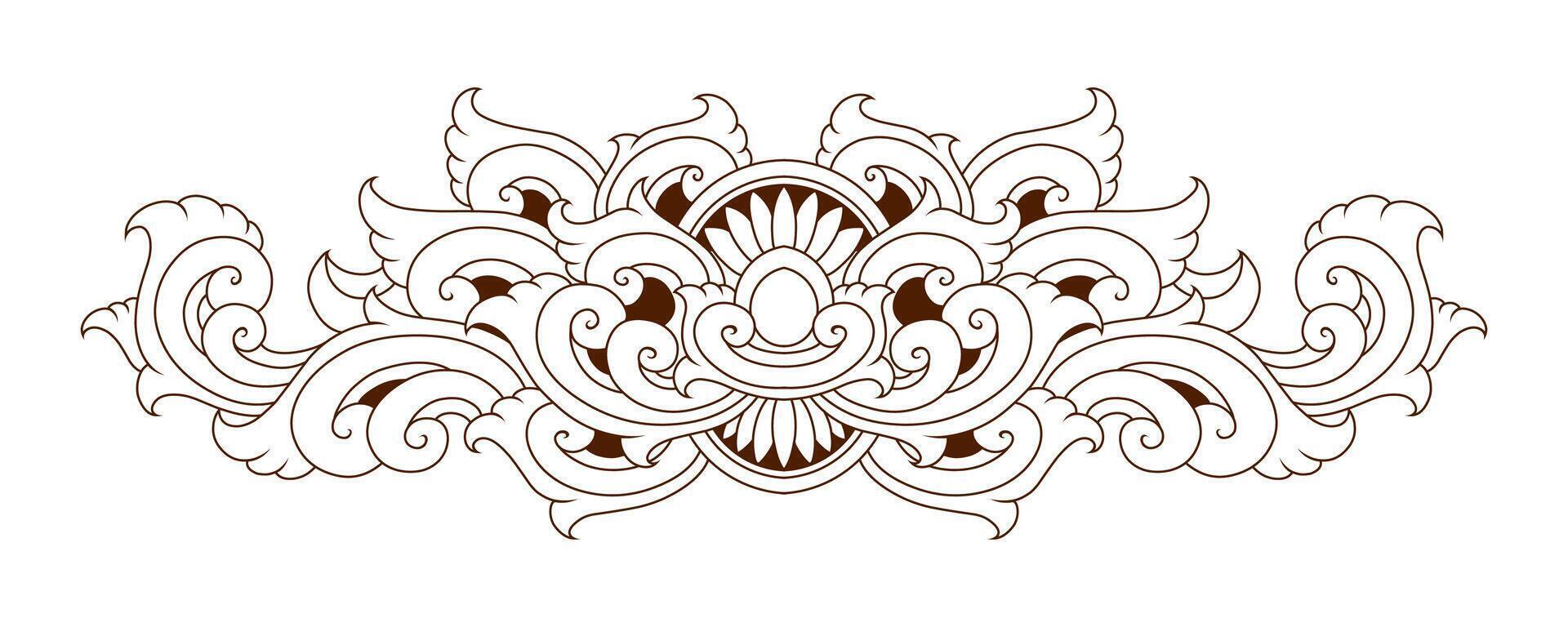 Classic style frame design with exquisite engraving and luxury vector