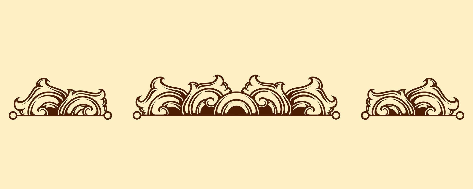 Classic vintage ornament frame vector
