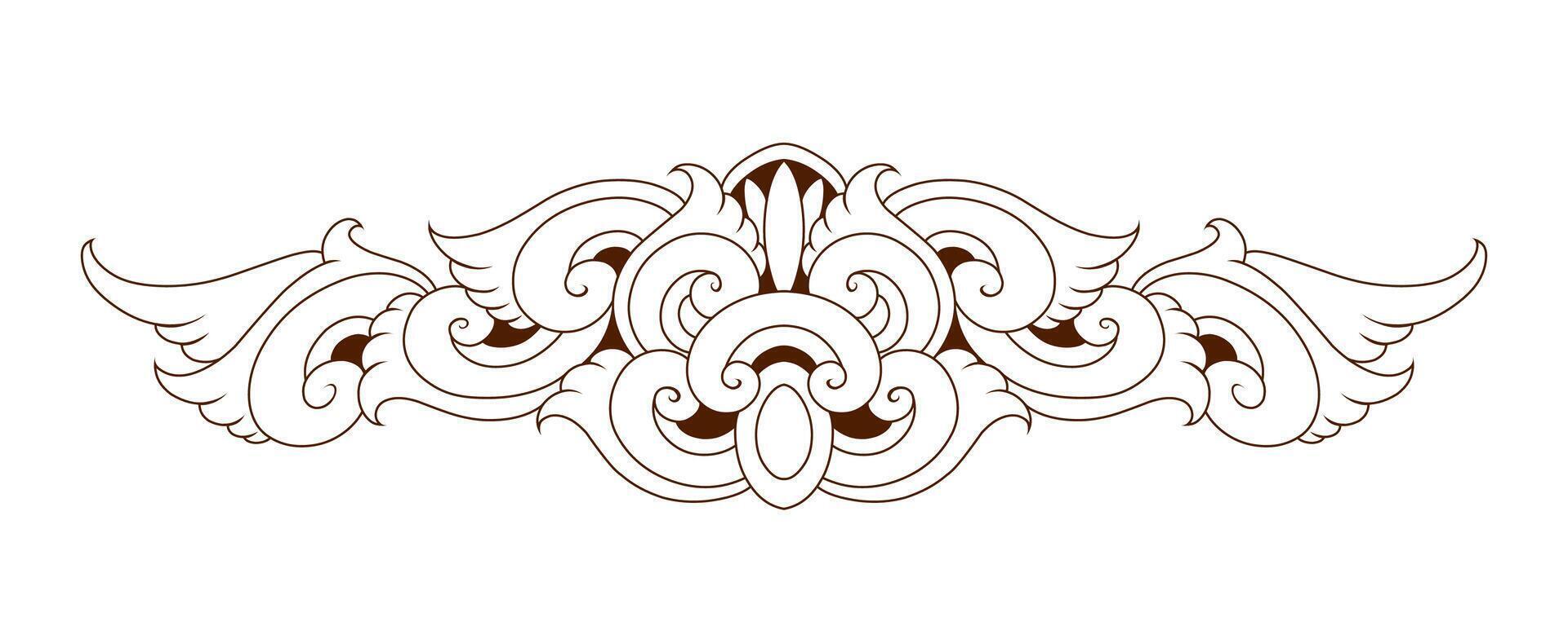 Classic style frame design with exquisite engraving and luxury vector