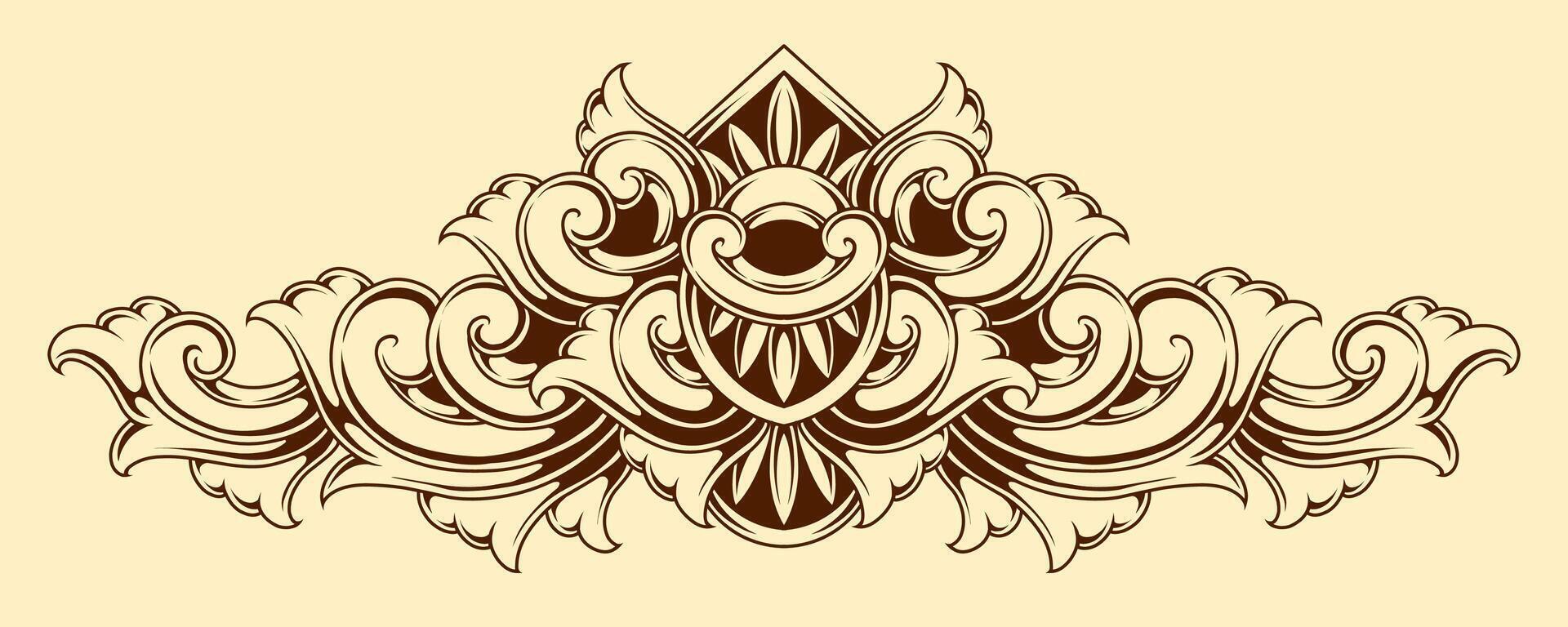 Free Classic vintage ornament frame vector