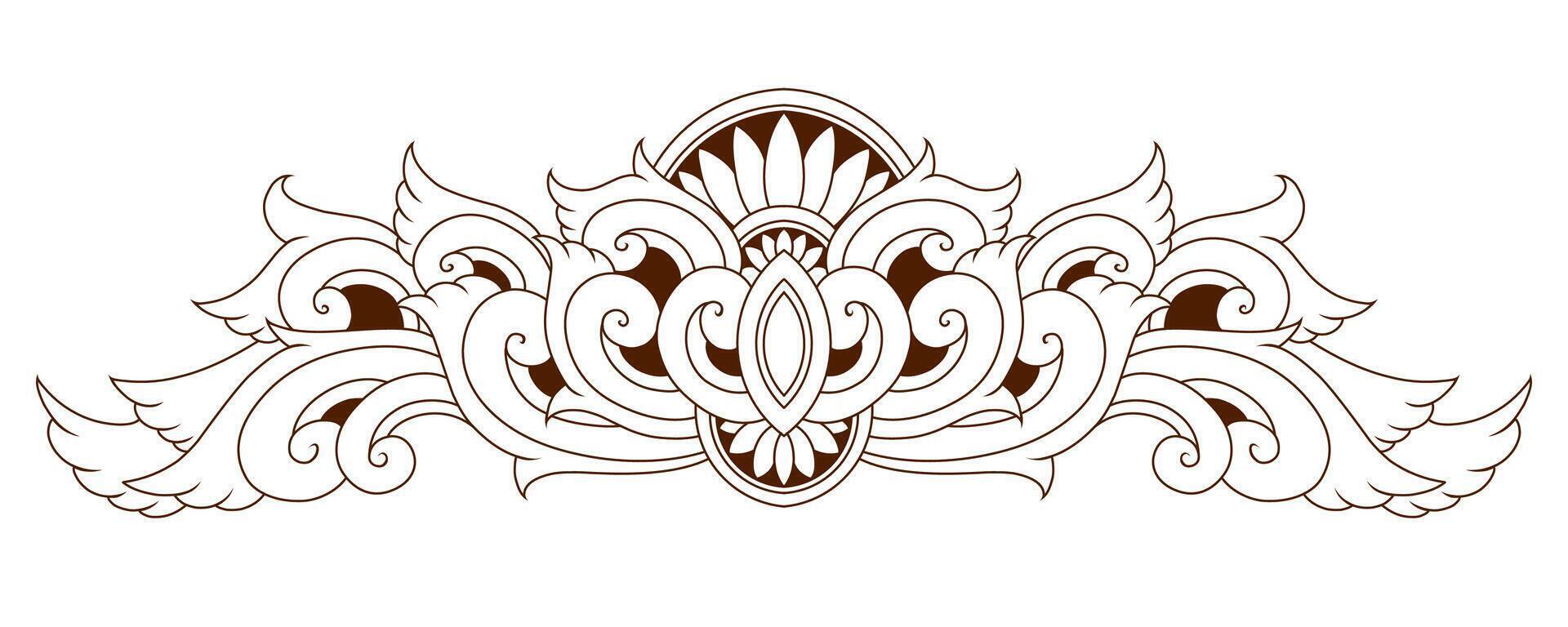 Classic style frame design with exquisite engraving and luxury vector