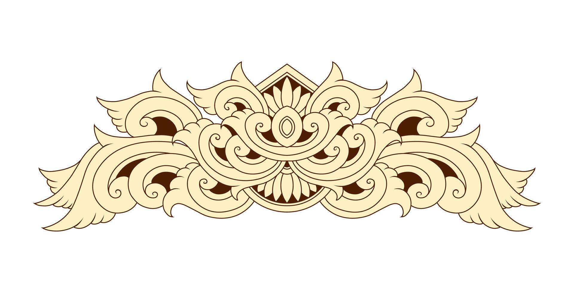 Classic style frame design with exquisite engraving and luxury vector