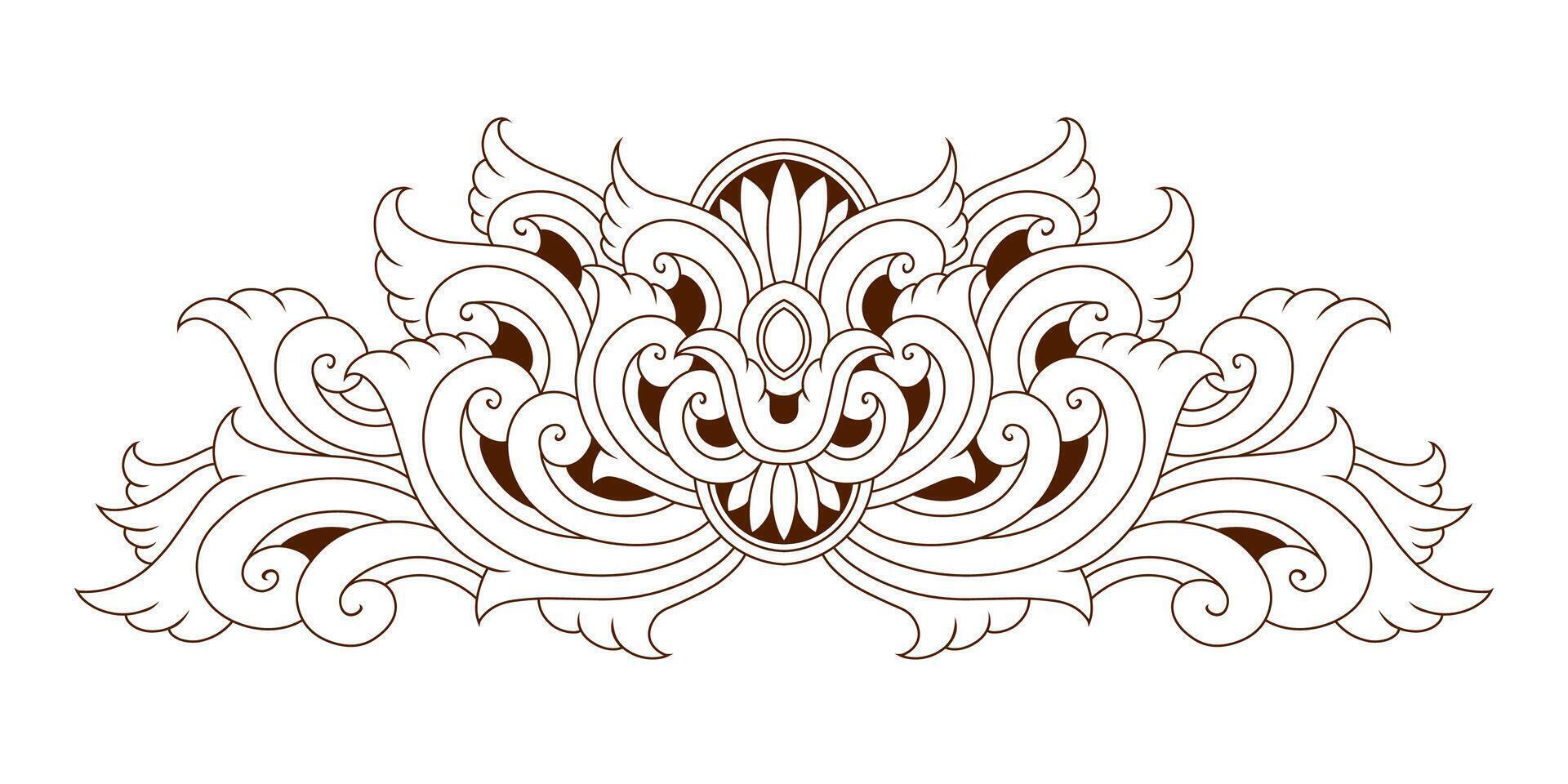 Classic style frame design with exquisite engraving and luxury vector