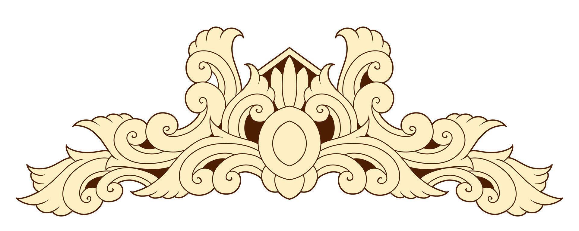Free vector Classic style frame design with exquisite engraving and luxury