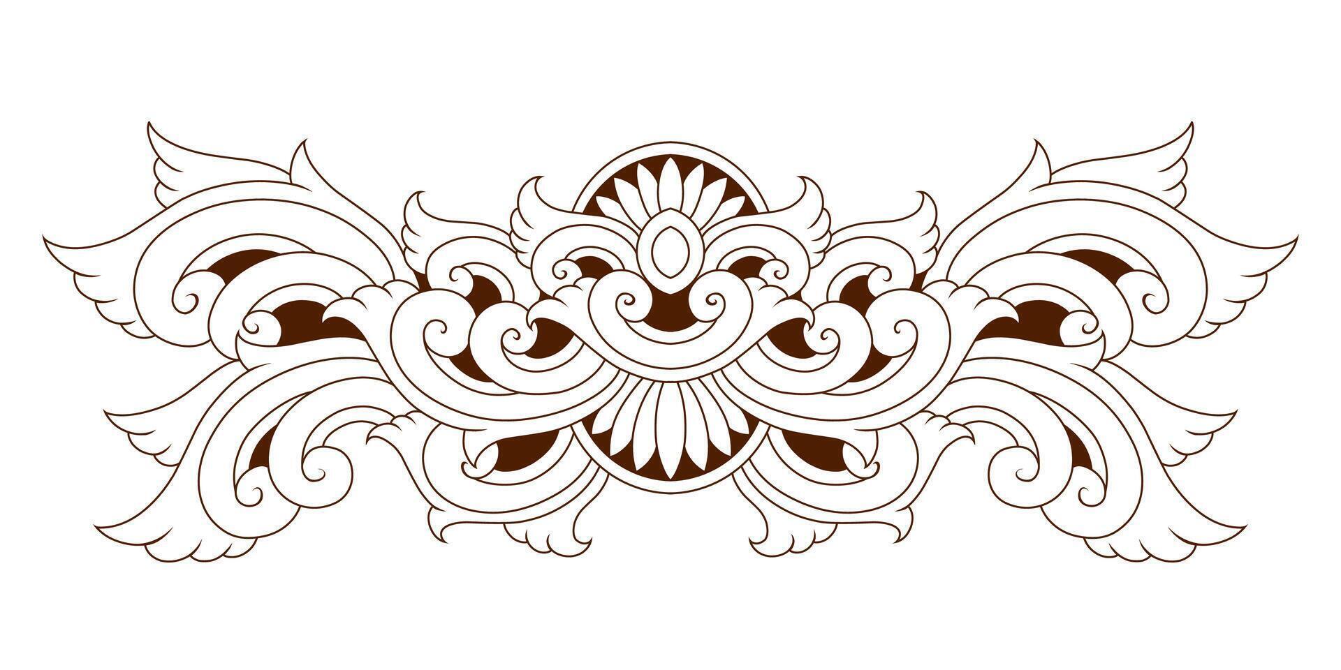 Classic style frame design with exquisite engraving and luxury vector