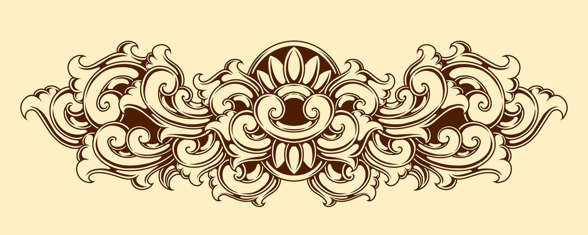 Classic style frame design with exquisite engraving and luxury vector