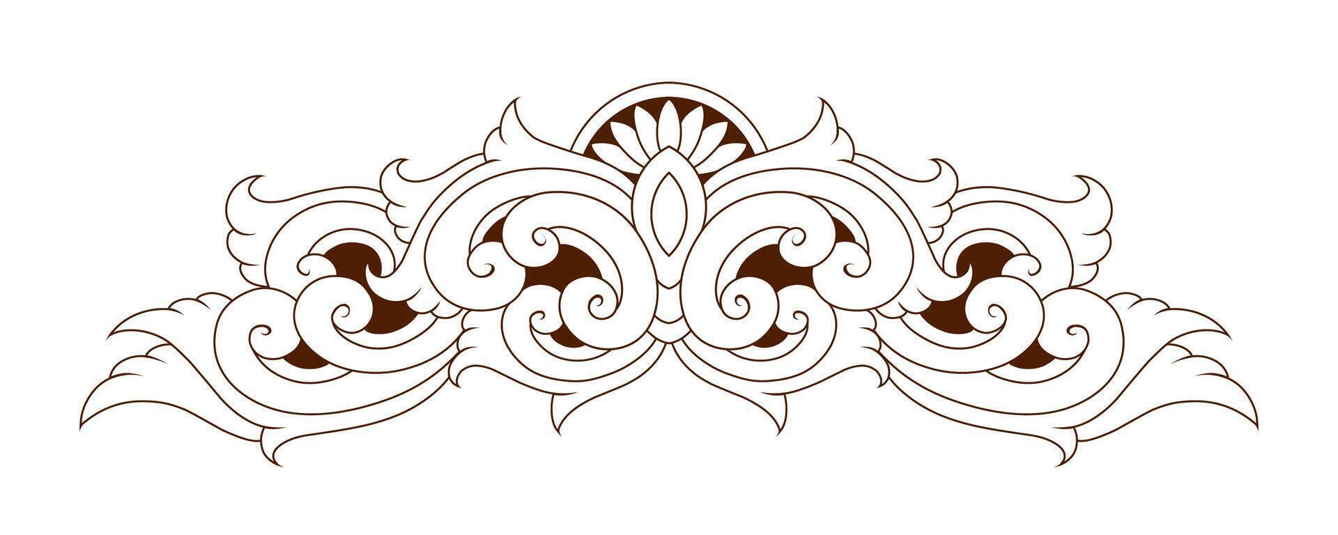 Classic style frame design with exquisite engraving and luxury vector