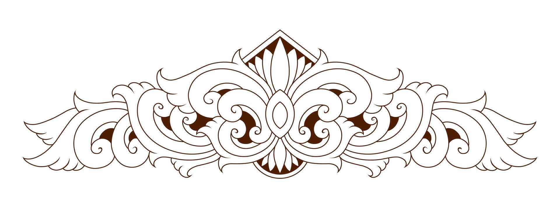 Classic style frame design with exquisite engraving and luxury vector