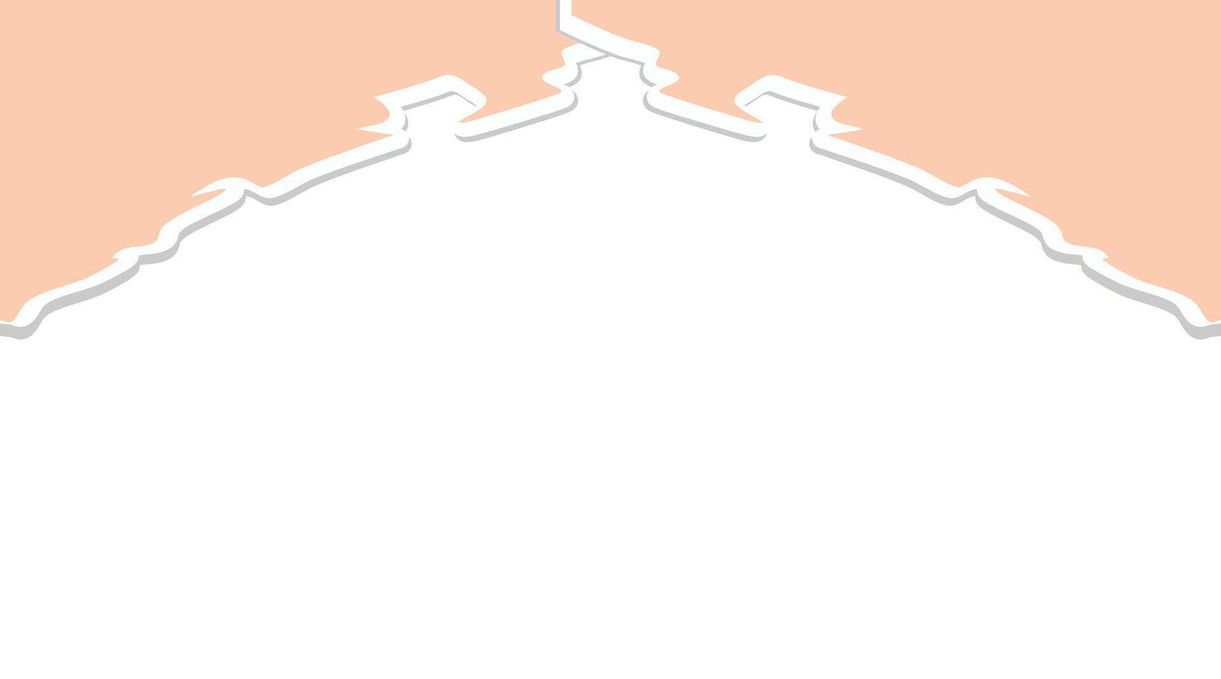 Tear off half a sheet of retro colored paper from the bottom. Vector template paper design.