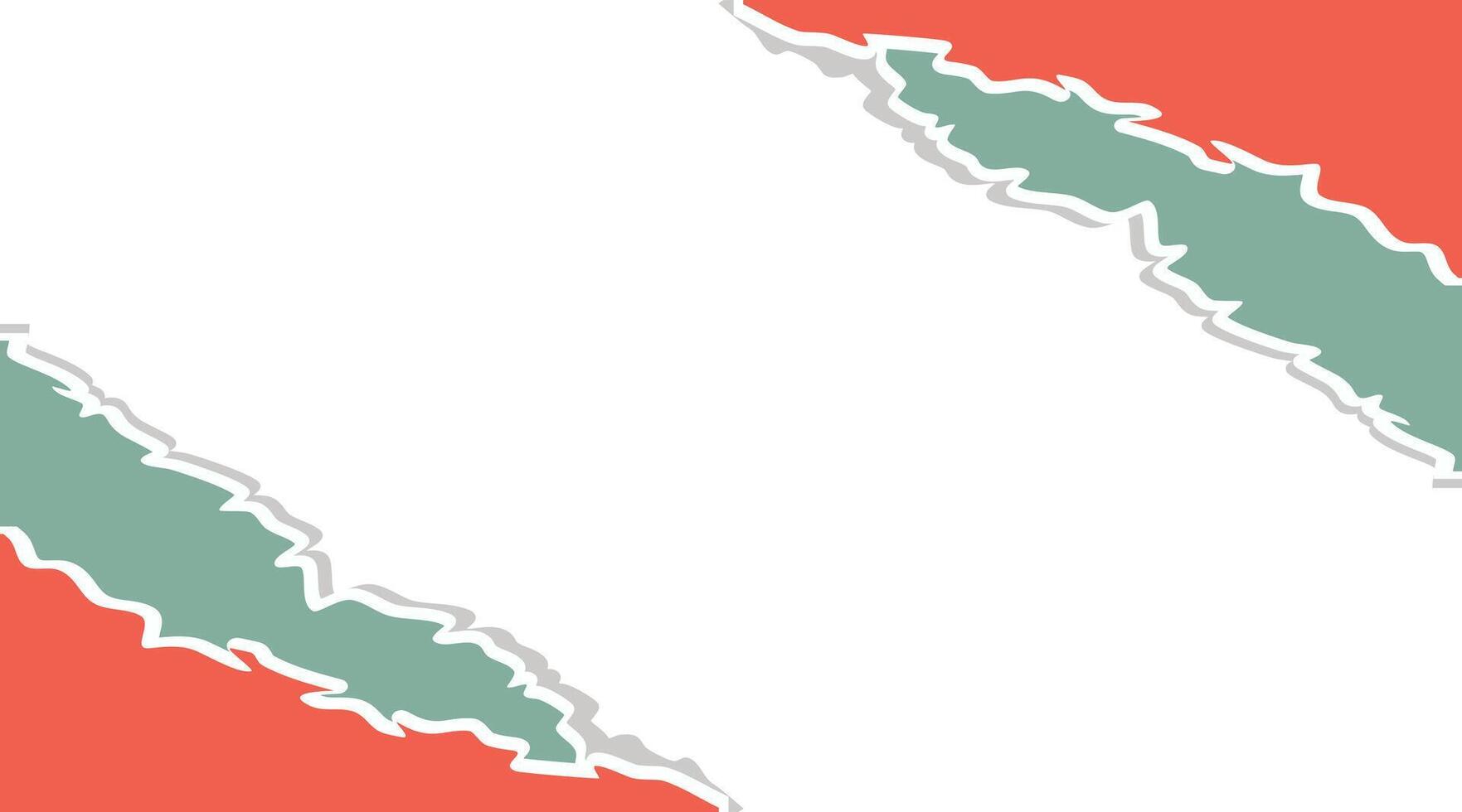 Tear off half a sheet of retro colored paper from the bottom. Vector template paper design.