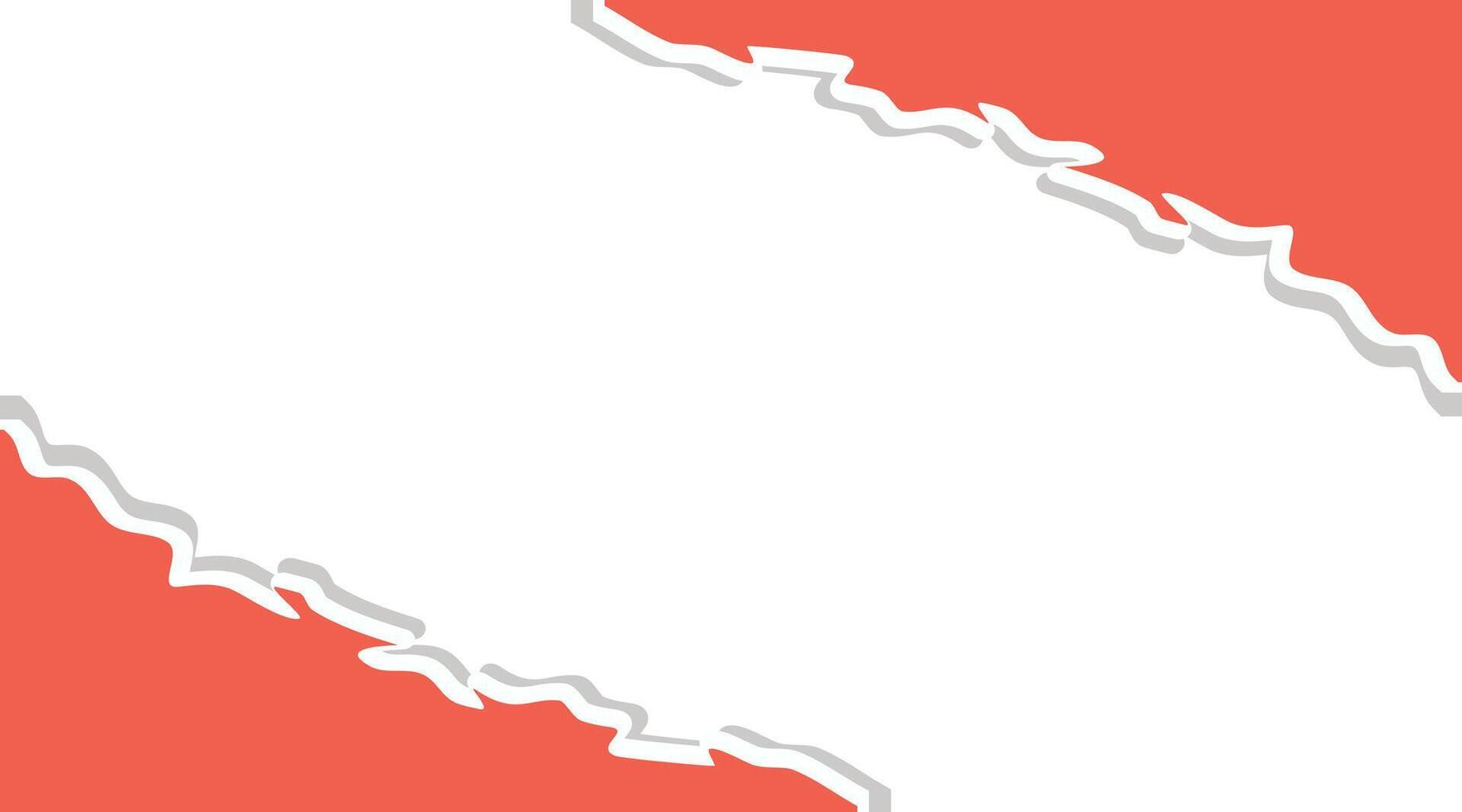 Tear off half a sheet of retro colored paper from the bottom. Vector template paper design.