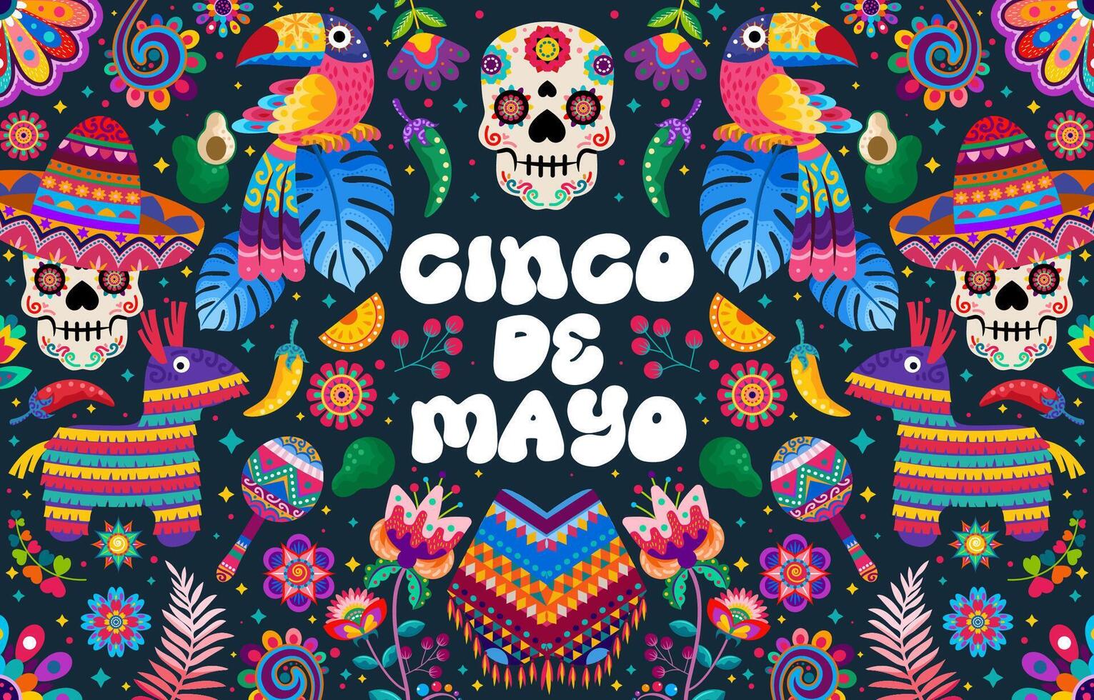 cinco de mayo background vector