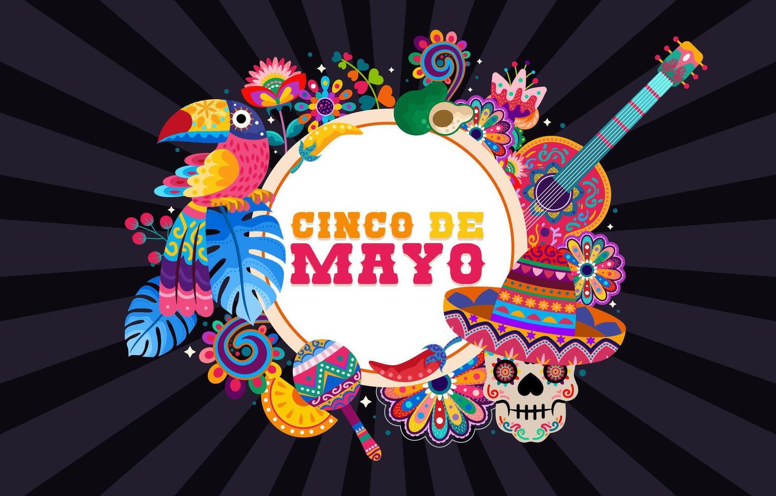 cinco de mayo background vector