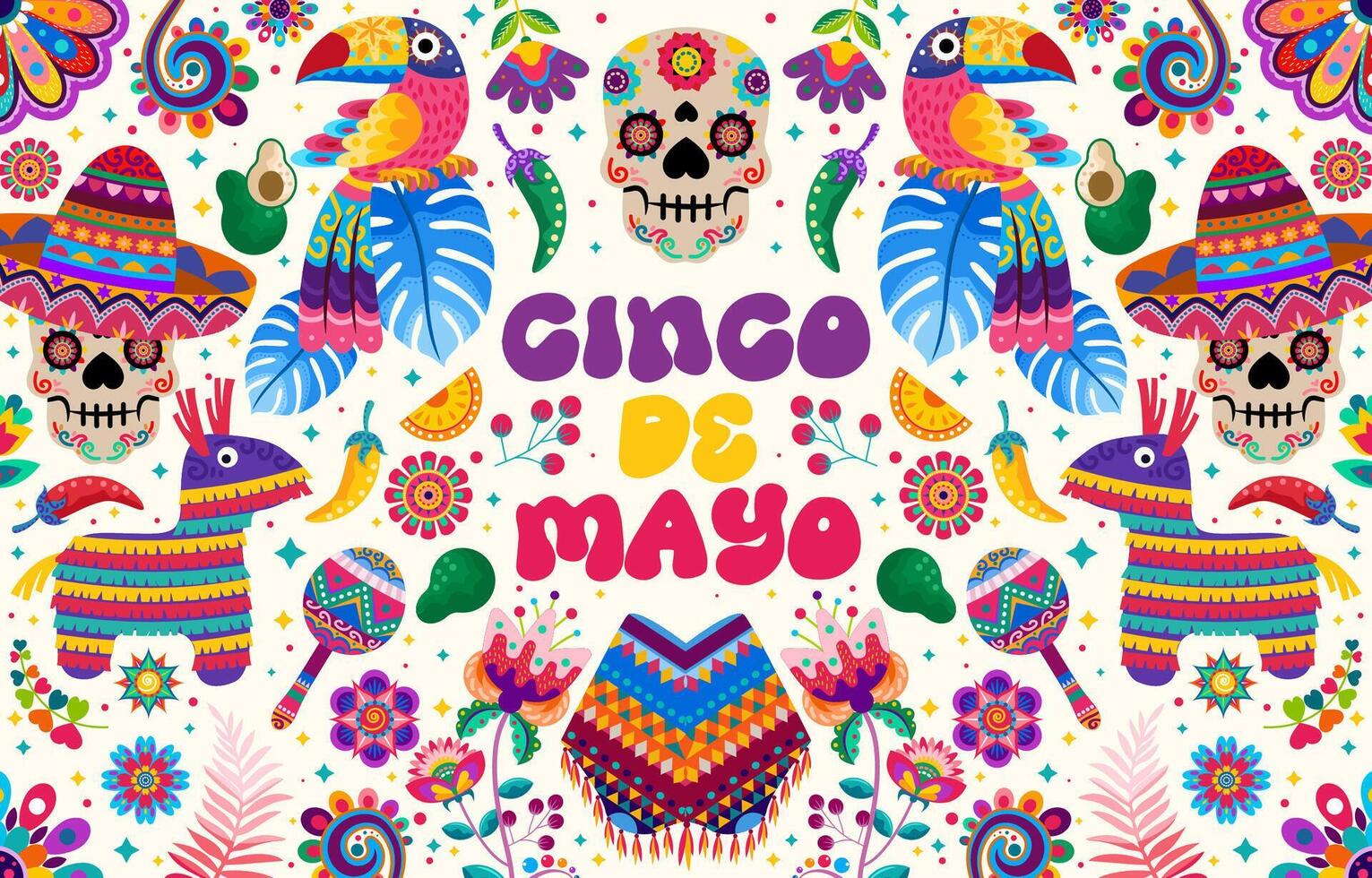cinco de mayo background vector
