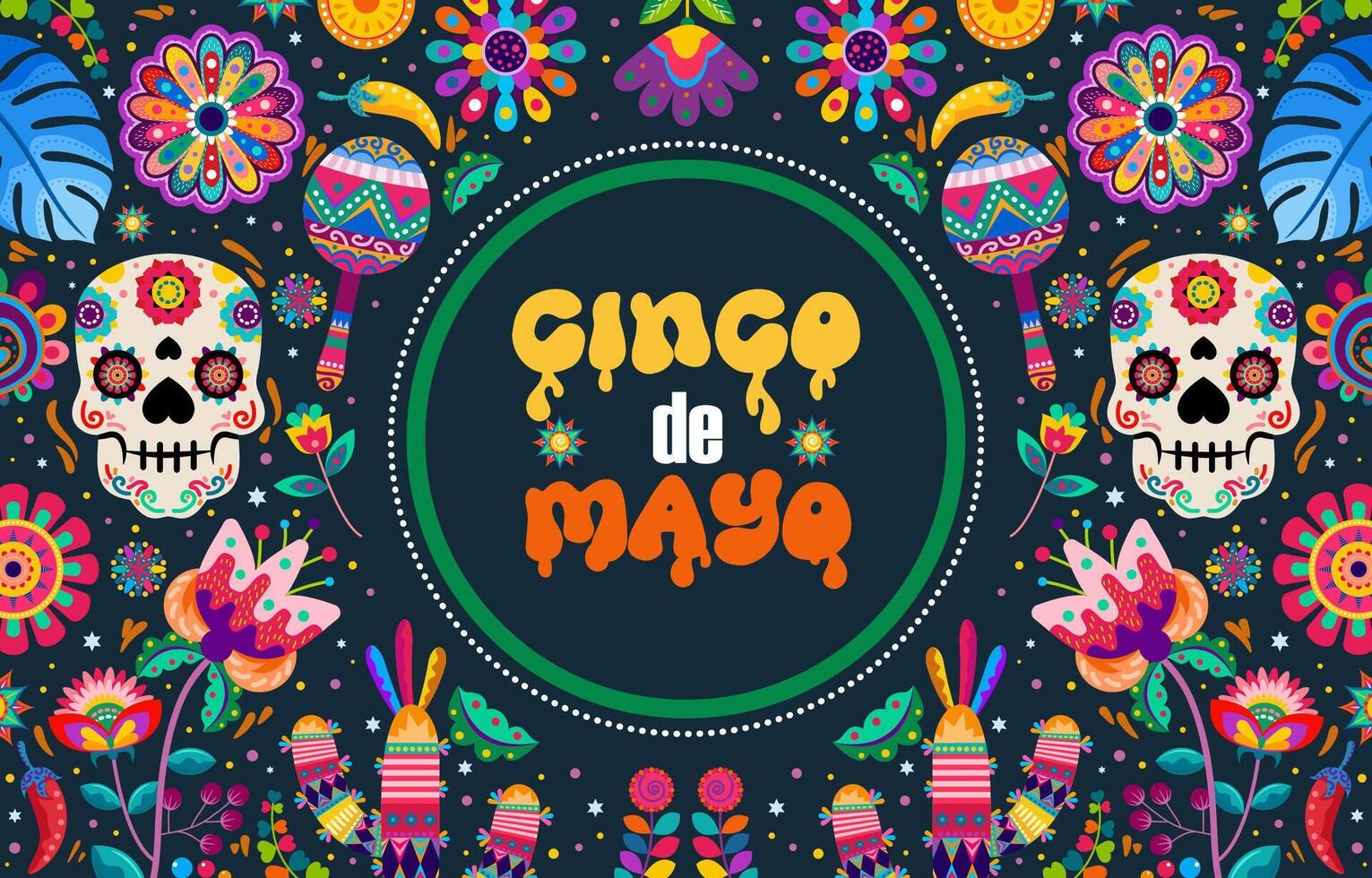 cinco de mayo background vector