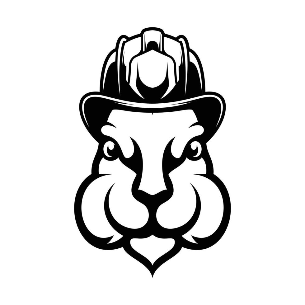Rabbit Firefighter Outline Version vector