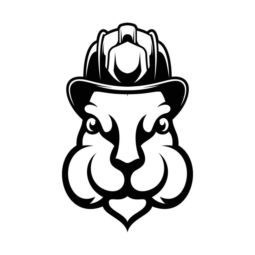 Rabbit Firefighter Outline Version vector