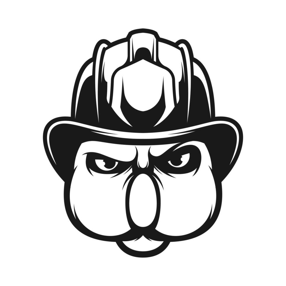 Koala Firefighter Outline Version vector