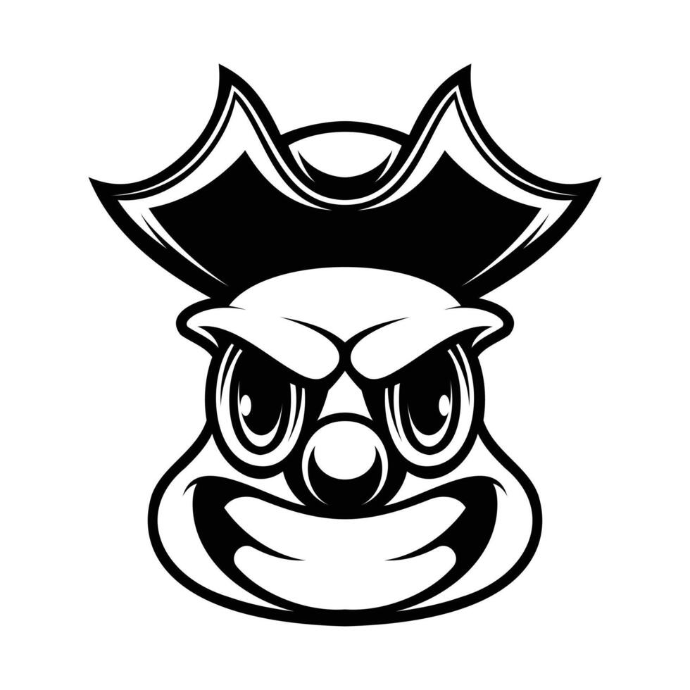 Clown Pirates Outline Version vector